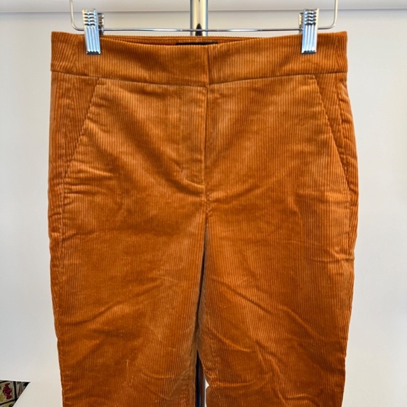 J Crew Orange Tarnish Corduroy Pants Size 00 - Picture 2 of 10